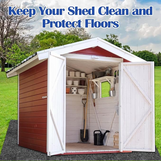 Ogrmar 8.2 x 10.2 FT Outdoor Storage Shed Mat, Waterproof Storage Shed Flooring - Image 6