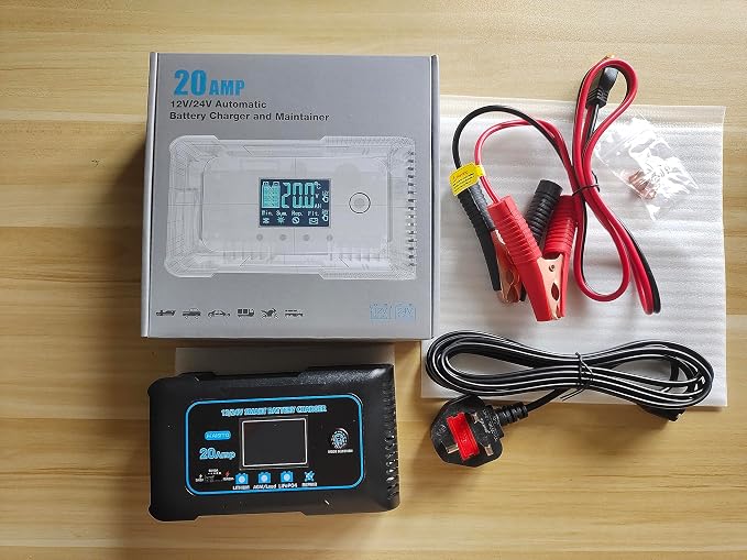 Haisito: 20A 12V/24V Smart Battery Charger –Automatic Maintainer, Trickle - Image 8
