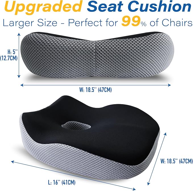 Car Seat Cushion, Ergonomic Memory Foam Car Cushion - Image 7
