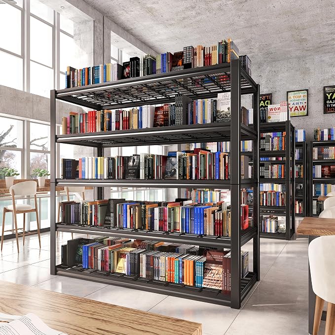 REIBII 48.2''W Garage Shelving Heavy Duty Metal Shelving 3000LBS Storage - Image 9