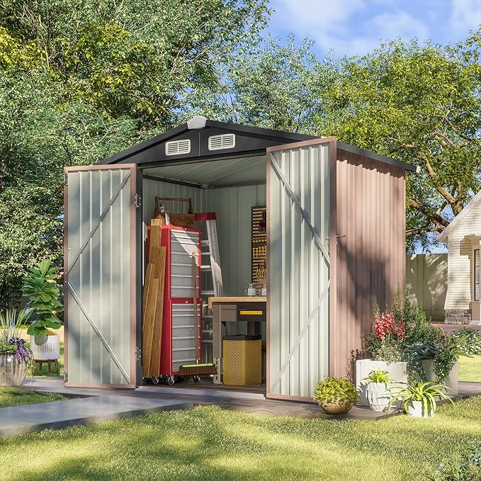 Aoxun 6.2x4 FT Shed Outdoor Storage Shed - Image 9