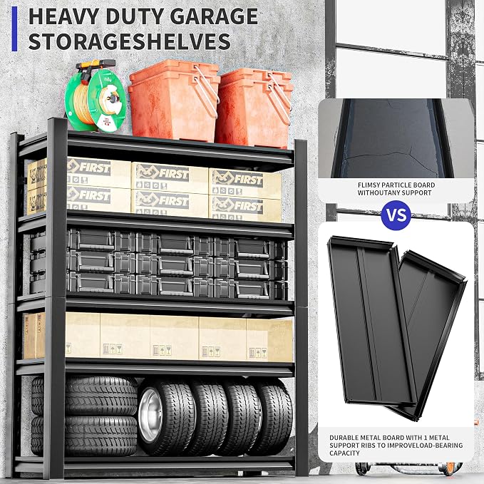 Garage Shelving Unit Rustproof 72" H3000bls Heavy Duty Storage Shelves Easy - Image 3