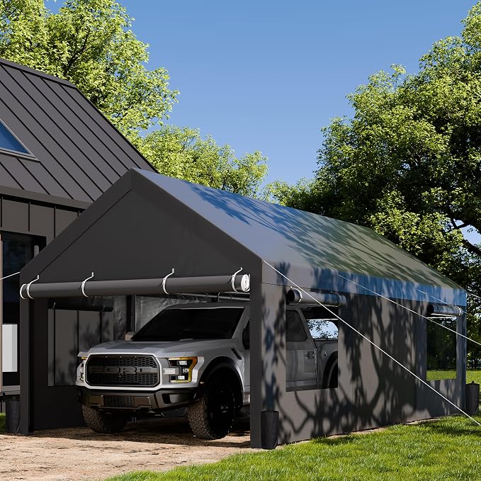 JAMFLY Carport, 10x20 ft Heavy Duty Carport - Image 2