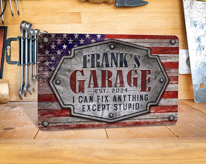 Garage Sign | Personalized | Vintage American Theme - Image 7