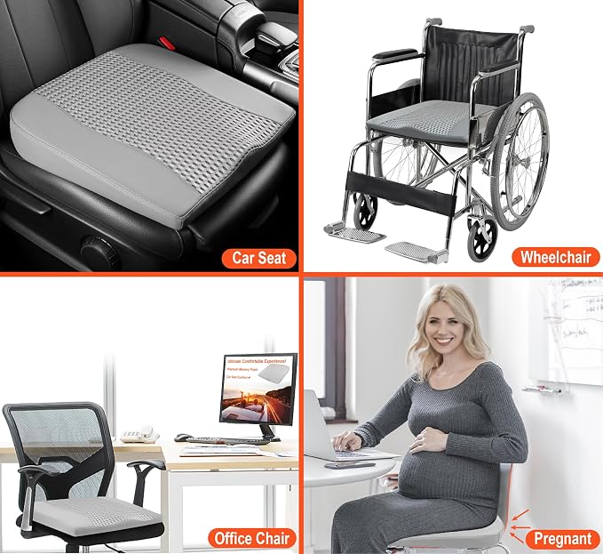 Car Seat Cushion, Comfort Memory Foam Car Cushions - Image 6
