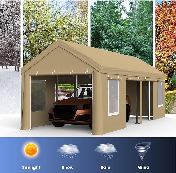 13x25ft Carport, Heavy Duty Carport - Image 6