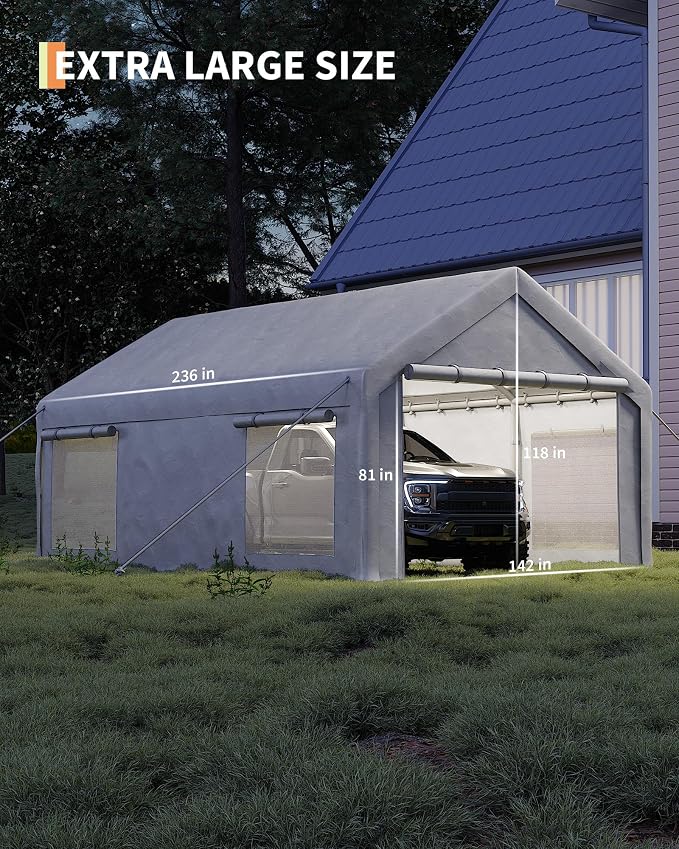 12x20 Ft Carport, Car Port - Image 2