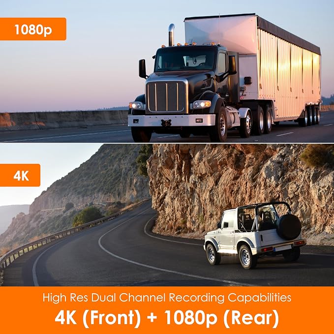 V1P SE 4K Dual Dash Cam w/GPS, Wi-Fi & 2pcs-CPL Filter | 512GB Support | Front - Image 5