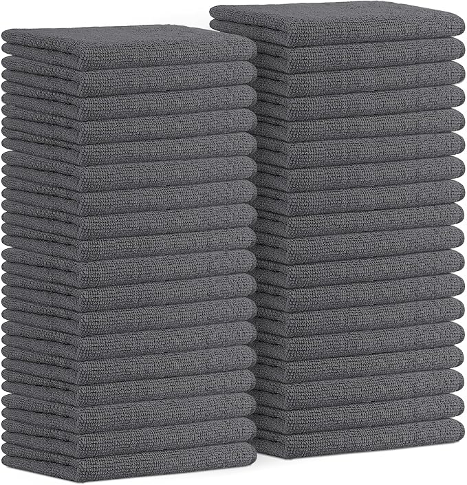 Avalon Towels Microfiber Cleaning Cloths Size 16" x 16", Highly Absorbent by AvalonTowels