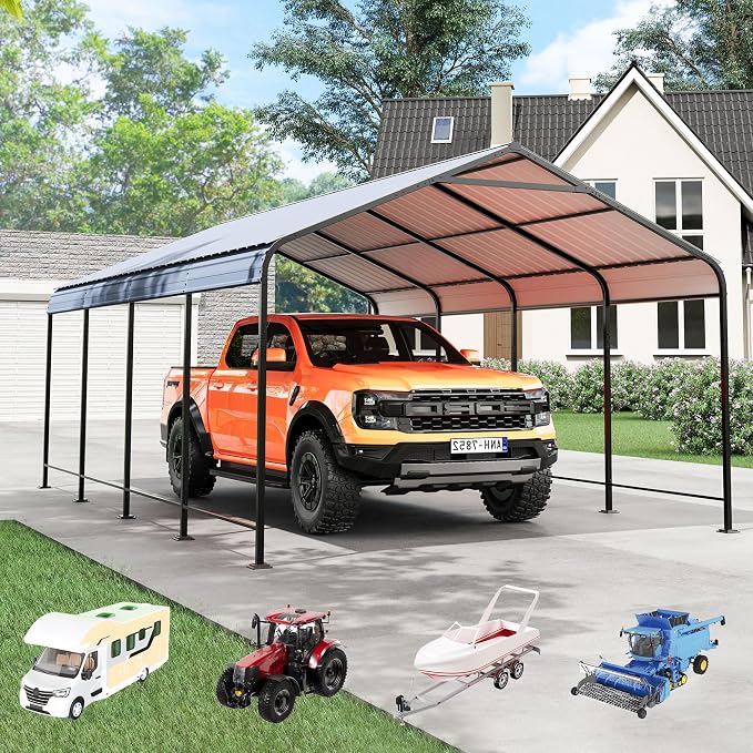 STHOUYN Car Ports 12x20 Heavy Duty Metal Carport Kit, UPF50+ UV Protection by STHOUYN
