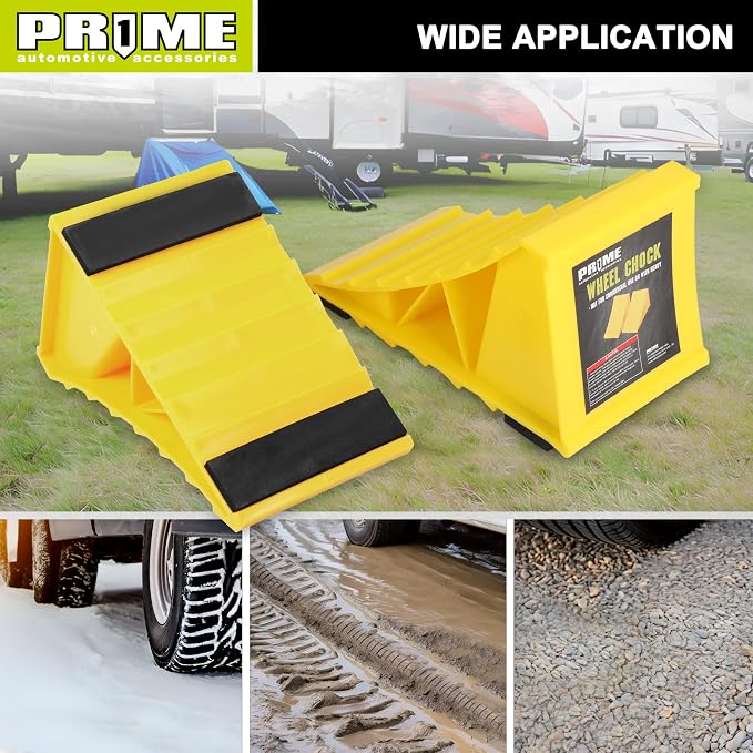PR1ME Wheel Chocks with Non-Slip Base - Image 7