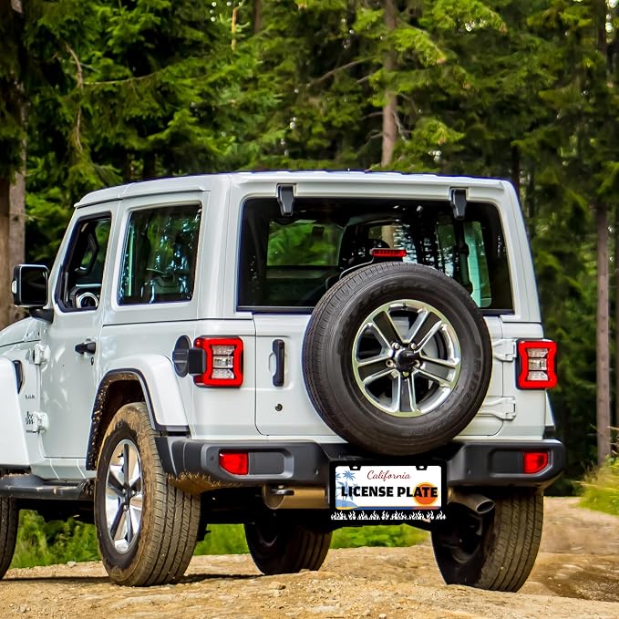 Black and White Flame License Plate Frame Fire License Plate Holder - Image 7