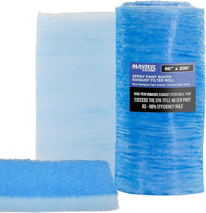 Master Airbrush Elite Paint Spray Booth Exhaust Filter Roll 60" x 200' by MasterAirbrush