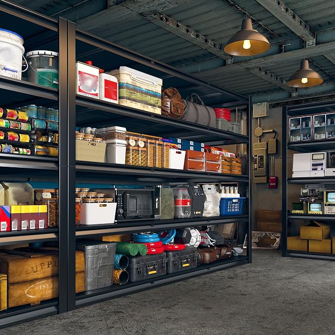 REIBII 60" W Garage Shelving Heavy Duty 2650LBS Storage Shelves Metal Shelving - Image 3