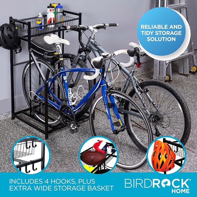 BIRDROCK HOME Bike Rack Garage Storage Floor Stand - Image 4