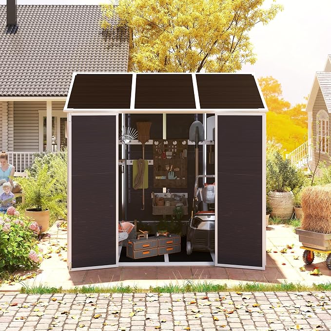8x7 FT Outdoor Storage Resin Shed - Image 8