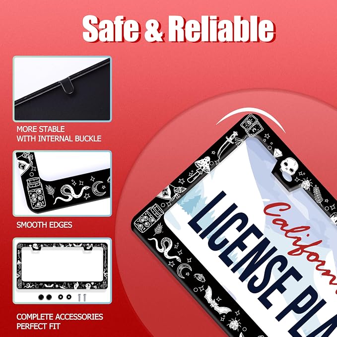 Witch License Plate Frame Gothic Magical License Plate Frames - Image 4