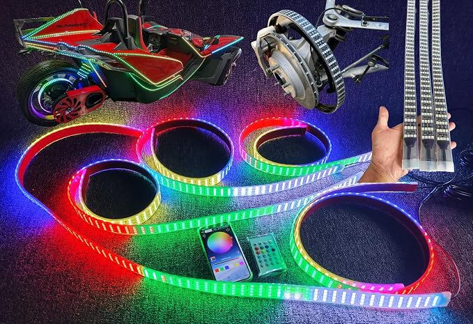3PCS 4FT Quad Row Brightest Chasing Dream Color LED Light Strips - Image 2
