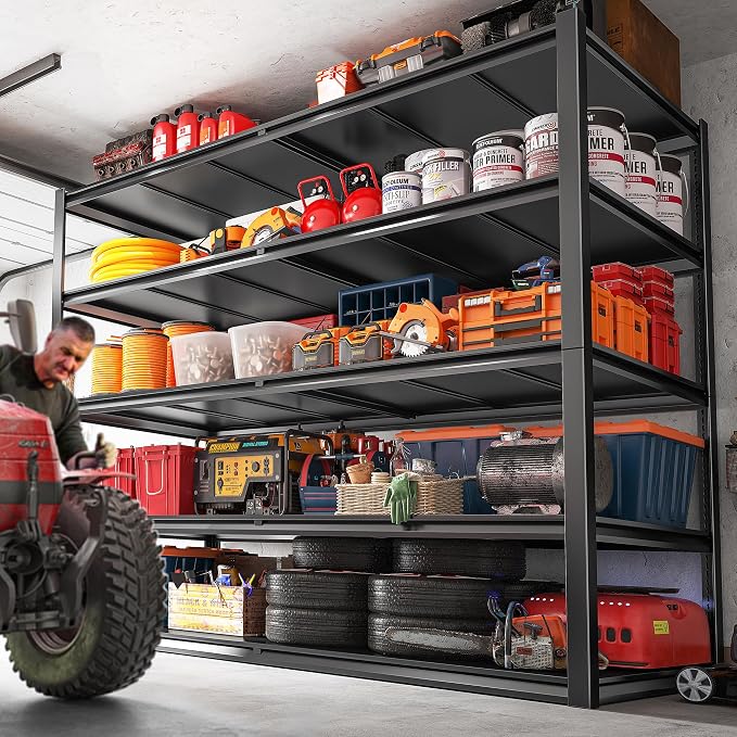 REIBII 78" H Garage Shelving, Storage Shelves Heavy Duty Load 3000LBS, - Image 4