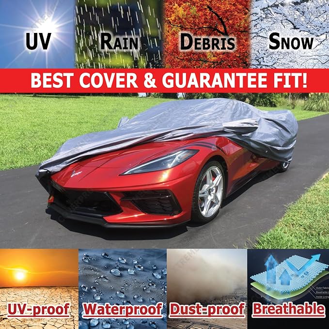 Custom FIT Car Cover fits 2020 2021 2022 2023 2024 2025 Chevy Corvette C8 - Image 3
