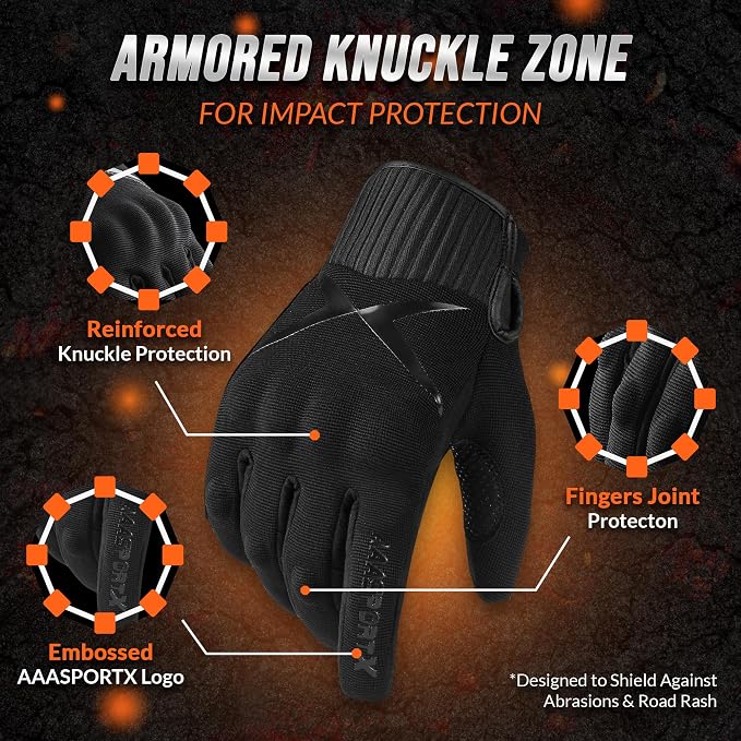 Breathable Motorcycle Gloves for Men - Image 2