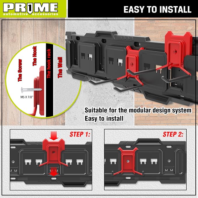 PR1ME Garage Hook, Heavy Duty Garage Wall Mount Hook, Garage Storage - Image 5