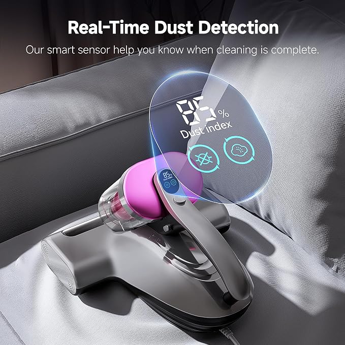 uwant Bed Cleaner with 16Kpa Suction Metal Roller 253.7nm Uv-c Light Mattress - Image 6