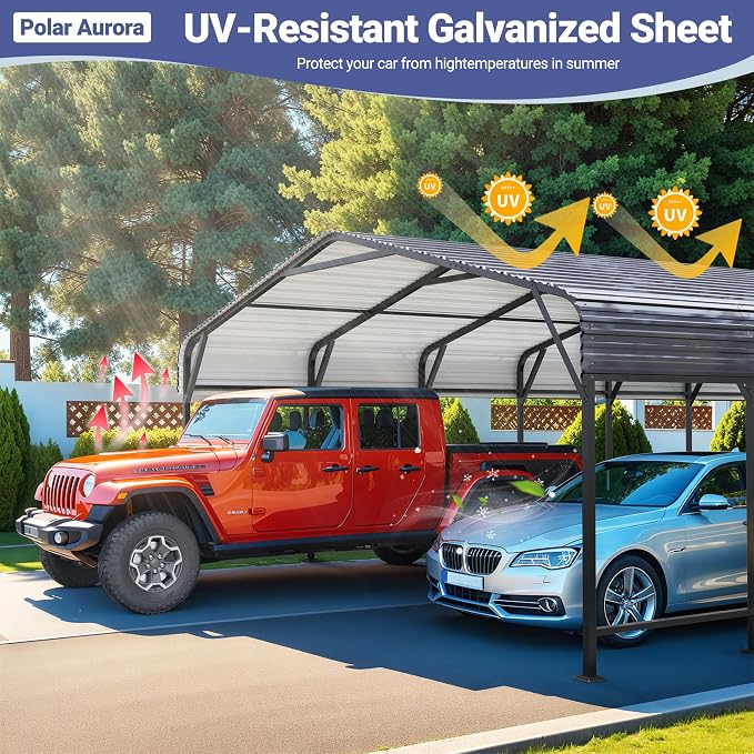 Polar Aurora 20x40 FT Metal Carport - Image 6