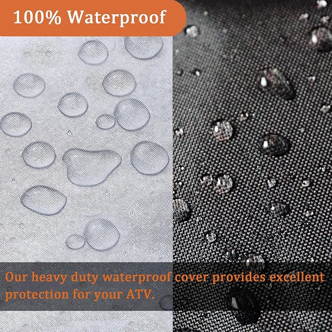 ATV Cover All Weather Outdoor Protection, Heavy Duty 420D Waterproof Oxford - Image 3