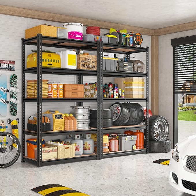 REIBII 2020LBS Storage Shelves 5 Tier Garage Shelving Heavy Duty, Adjustable - Image 9