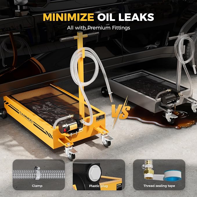 20 Gal Electric Oil Drain Pan, 110V High-Flow Pump, 9.8 FT Hose, 200 W Motor - Image 4