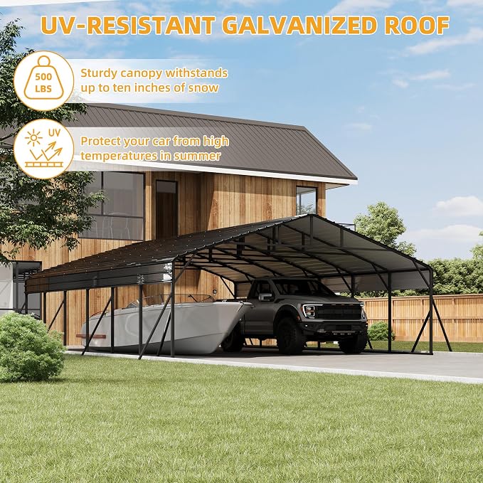 20' x 30' Heavy Duty Metal Carport - Image 5