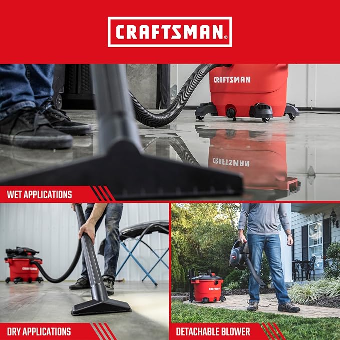 CRAFTSMAN CMXEVBE17607 16 Gallon 6.5 Peak HP Wet Dry Vac - Image 4