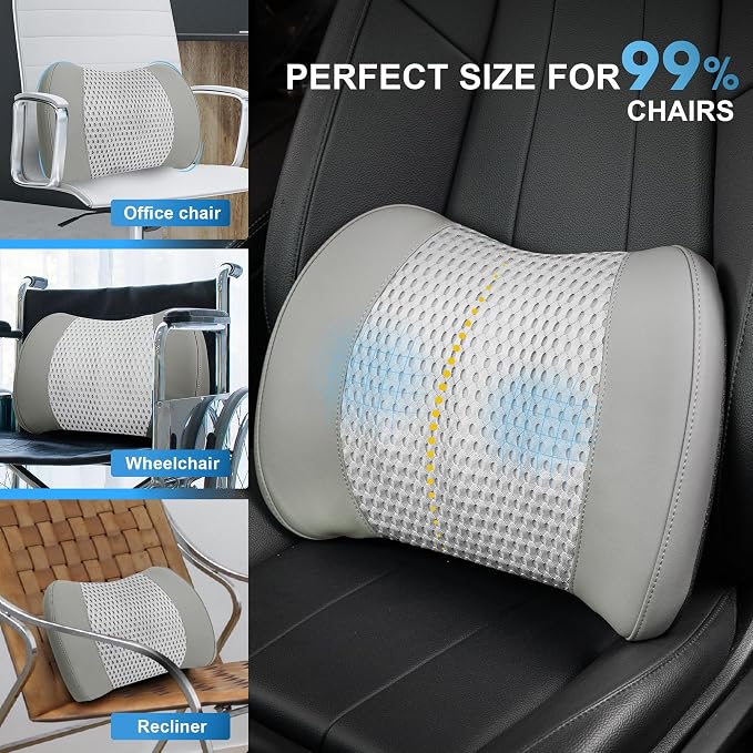 Memory Foam Lumbar Support Cushion Relieves Lower Back Pain - Image 8