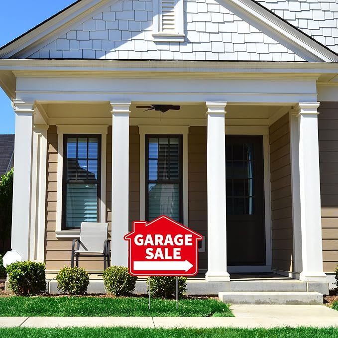 2PC Garage Sale Yard Sign with Stakes, 17 Inches by 13 Inches - Image 7
