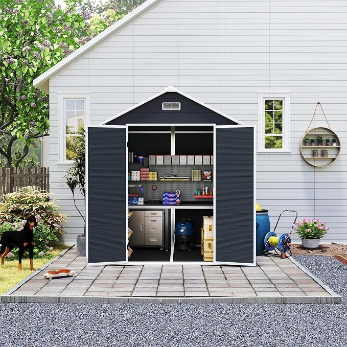 MyVoice 6x6 FT Outdoor Resin Storage Shed - Image 9