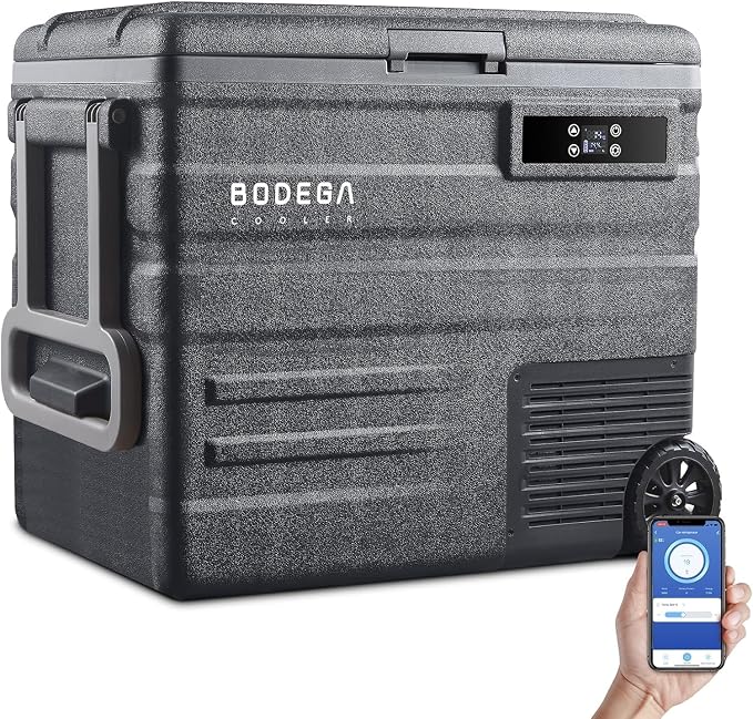 BODEGACOOLER 12 Volt Car Refrigerator, 68Quart Camping Fridge, RV Portable by BODEGA