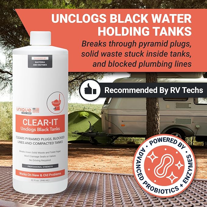 Unique Clear-It RV Black Tank Unclogger Liquid - Image 3