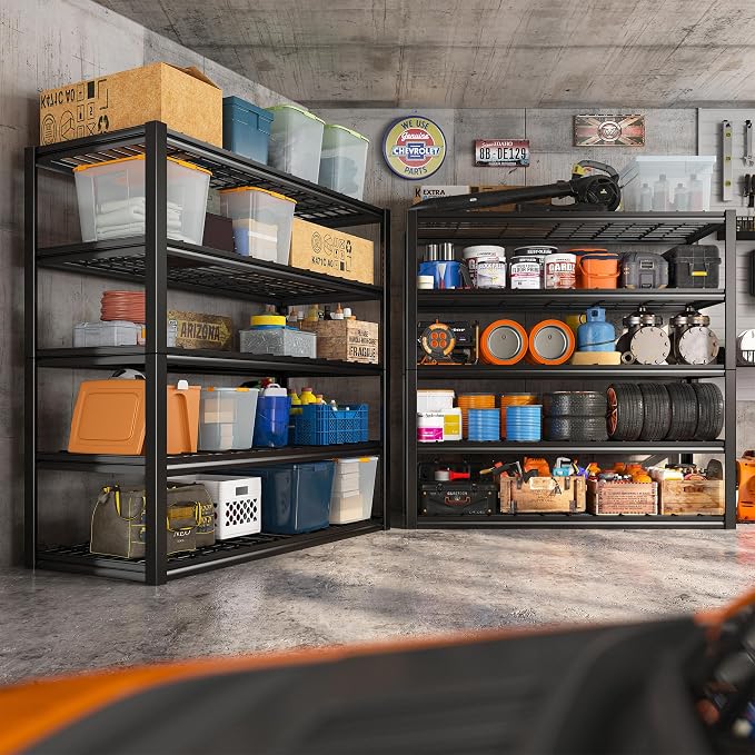 REIBII 48.2''W Garage Shelving Heavy Duty Metal Shelving 3000LBS Storage - Image 2