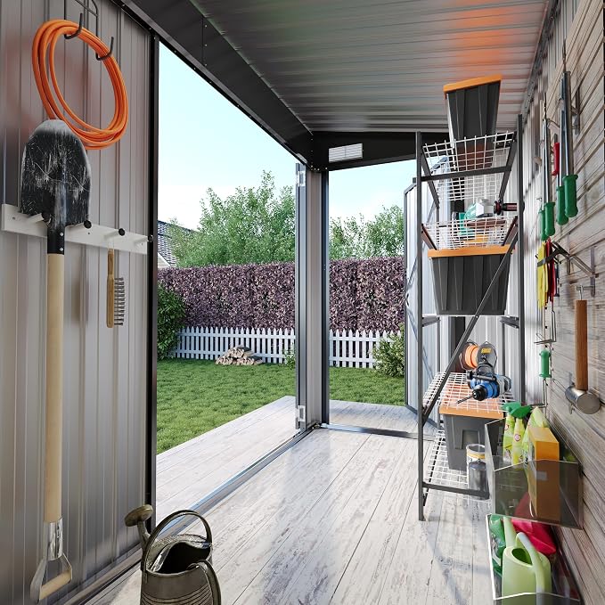 Aoxun 4' x 8' Shed Outdoor Storage Shed - Image 3