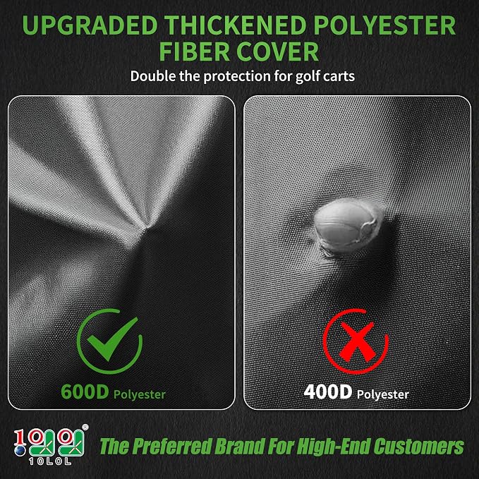 10L0L Heavy Duty Golf Cart Cover - Image 2