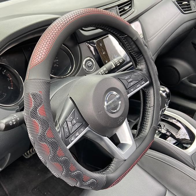 PINCTROT D Shaped 14 Inch Small Sized Steering Wheel Cover Great Grip by PINCTROT