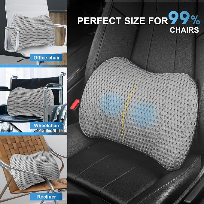 Lumbar Support Pillow for Car, Memory Foam Lumbar Pillow for Lower Back Pain - Image 8