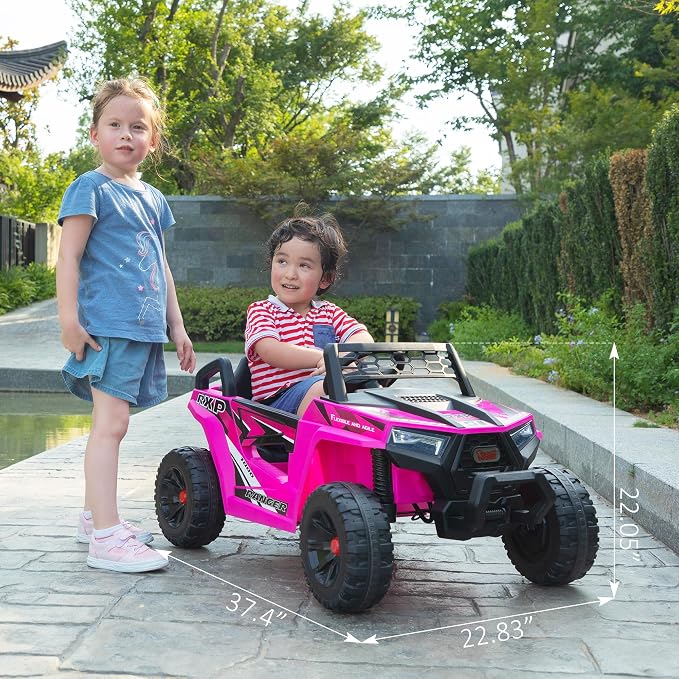 TOBBI 12V Kids Ride on Car, Electric Off-Road UTV Truck - Image 9