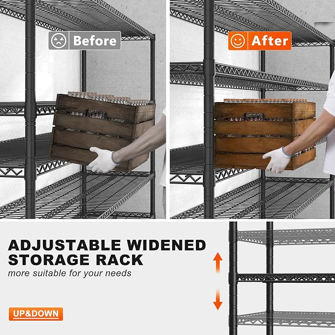 REIBII 85.7"H Storage Shelves 2998LBS Metal Shelving Units - Image 9