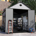 7.3x11.2 FT Resin Outdoor Storage Shed Large, 566 Cuft Garden Tool Sheds & by EHHLY