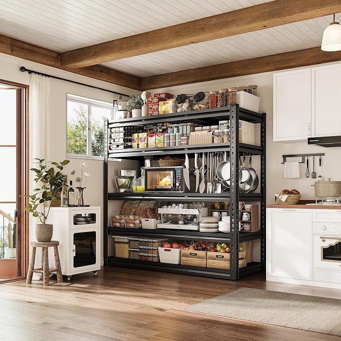 REIBII 48" W Garage Shelves, 5-Tier Garage Shelving Load 2750LBS, Adjustable - Image 8