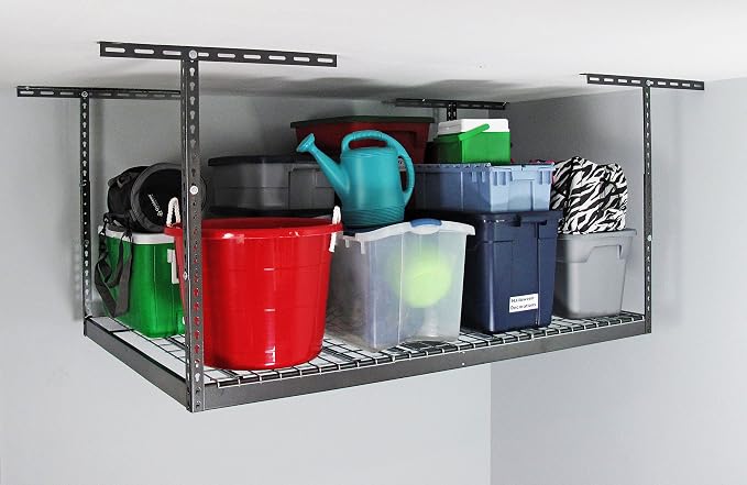 MonsterRax Overhead Garage Storage Racks 4x6, Ceiling Mounted Shelving - Image 3