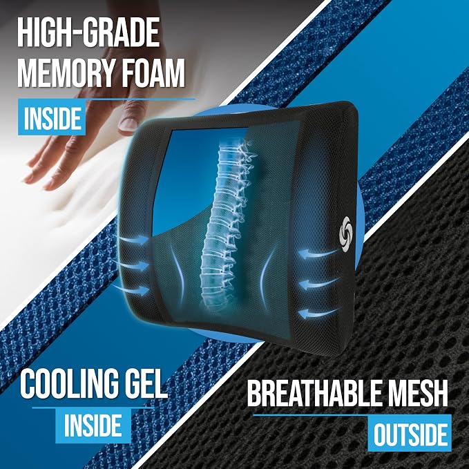 SAMSONITE, cooling gel, lumbar support pillow - Image 5