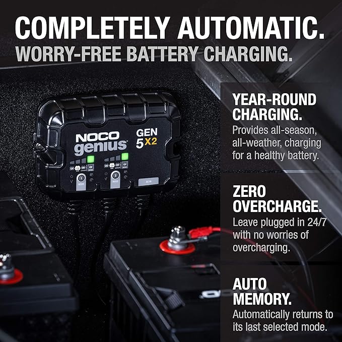 NOCO Genius GEN5X2: 2-Bank, 10A Onboard Battery Charger - Image 6